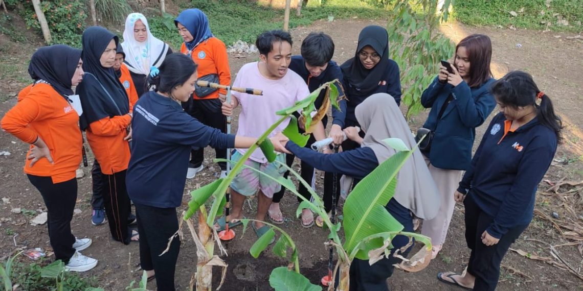 Mahasiswa MMD UB 195 Kenalkan Teknik Biopori untuk Daerah Resapan Air Desa Bunutwetan